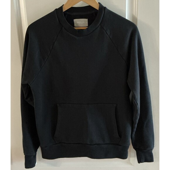 Everlane Men’s Organic Cotton Crew Neck Sweatshirt Navy Blue Size S - Picture 1 of 9